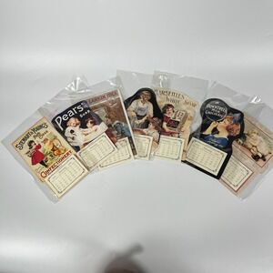Vtg 2002 Gallery Graphics Mini Calendars Advertising Art Magnetic Lot of 7 NOS‎